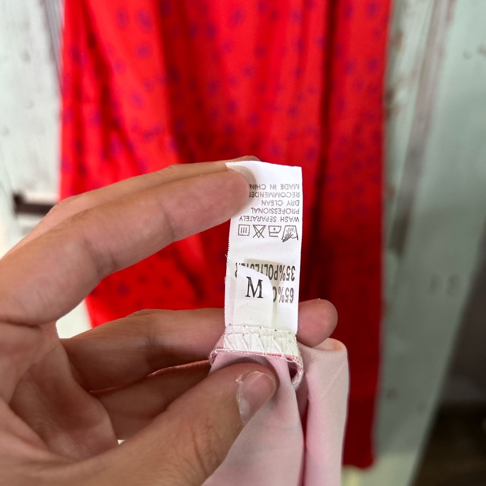 Women’s elegant red chic flowy maxi dress - Picture 3 of 7